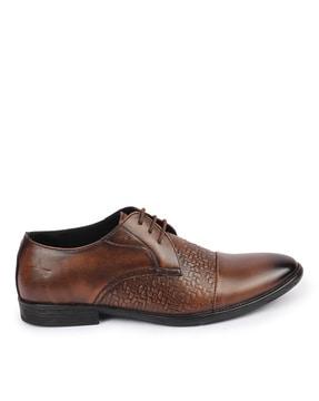 formal lace-up shoes with genuine leather upper