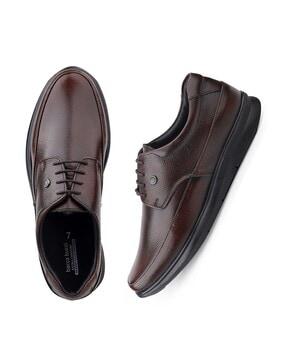 formal lace-up shoes with genuine leather upper