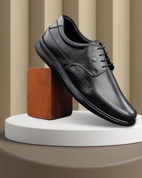 formal lace-up shoes with genuine leather upper