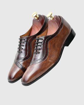 formal lace-up shoes with leather upper