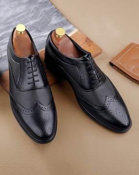 formal lace-up shoes with pu upper