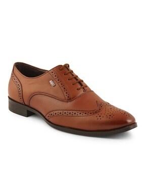 formal lace-up shoes with synthetic upper