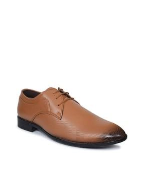 formal lace-up shoes with synthetic upper