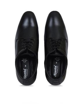 formal lace-up shoes with synthetic upper