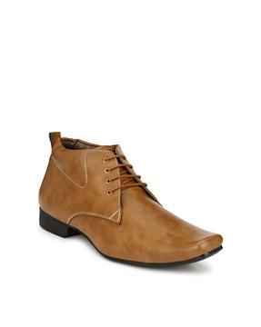 formal lace-up shoes with synthetic upper