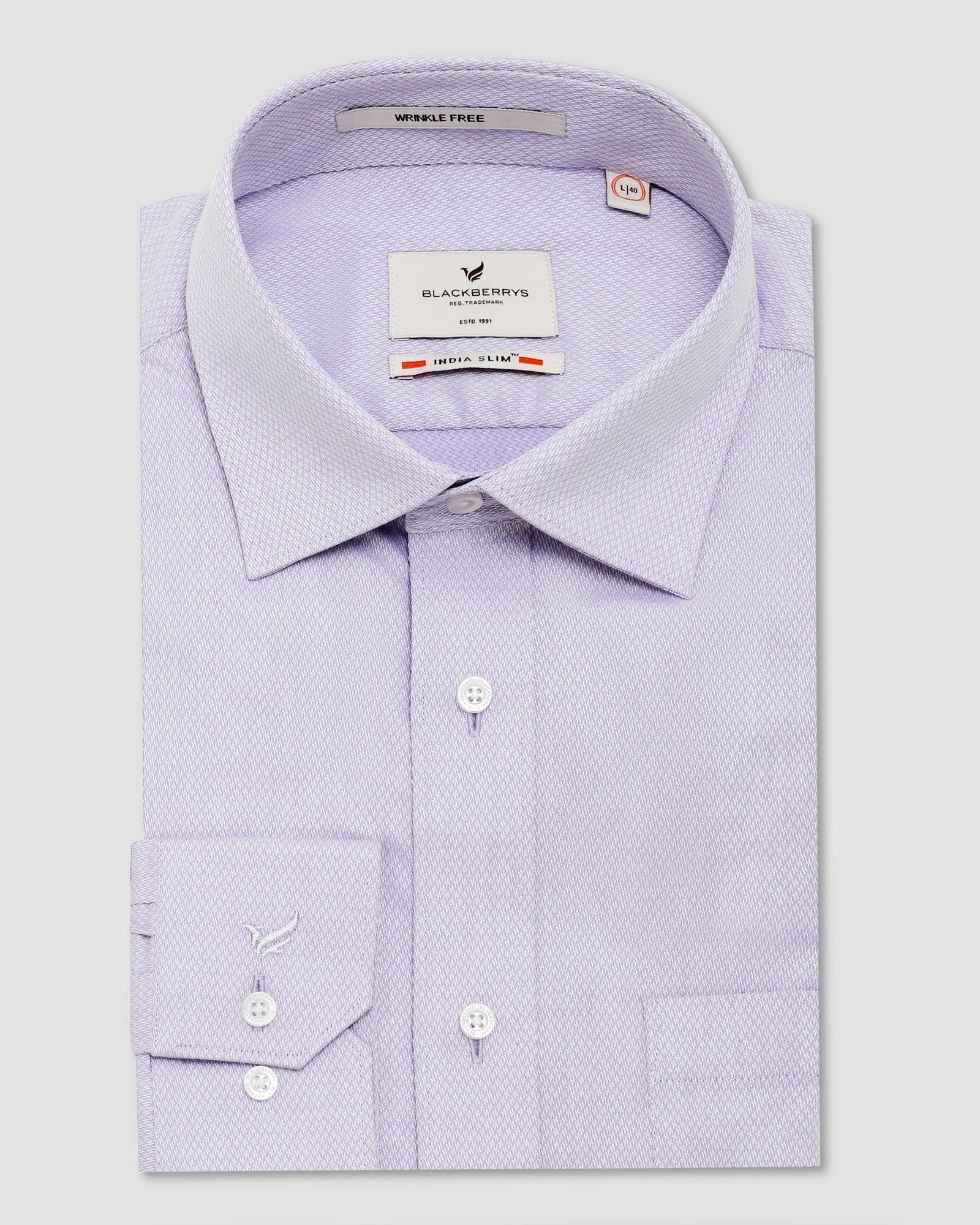 formal lilac textured shirt - kwik