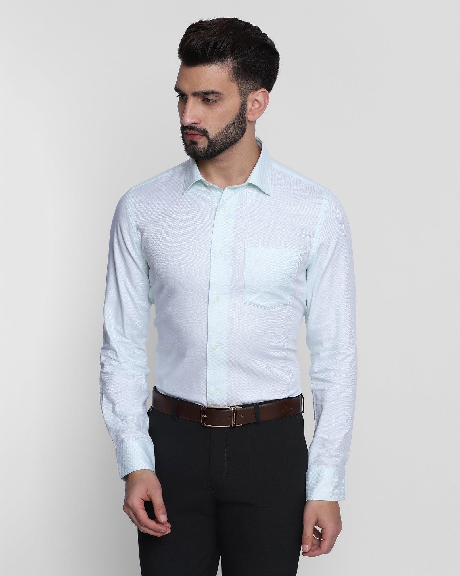 formal mint textured shirt - quint