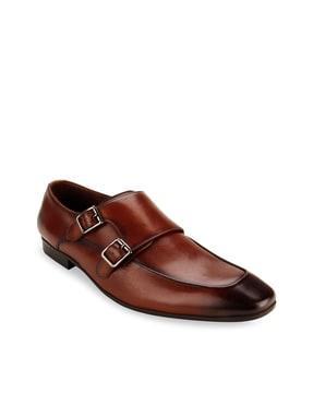 formal slip-on shoes with buckle closure