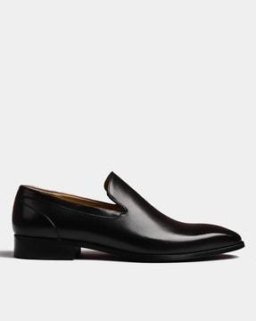 formal slip-on shoes with genuine leather upper
