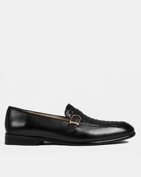 formal slip-on shoes with genuine leather upper