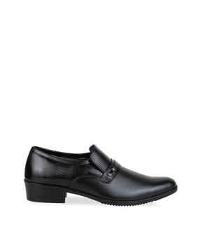 formal slip-on shoes with genuine leather upper