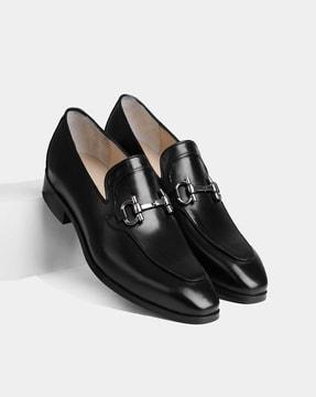 formal slip-on shoes with genuine leather upper