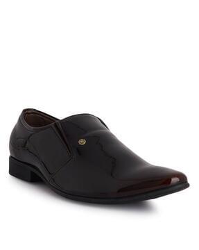 formal slip-on shoes with pu upper