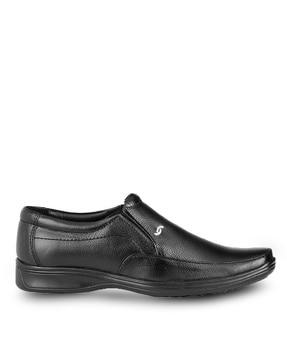 formal slip-on shoes with square toe