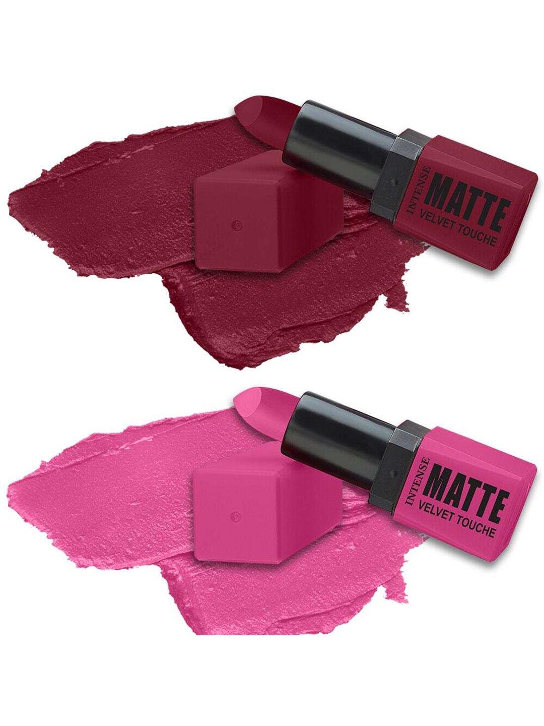forsure set of 2 intense matte velvet touche long lasting lipsticks 3.5g each - 309 & 304