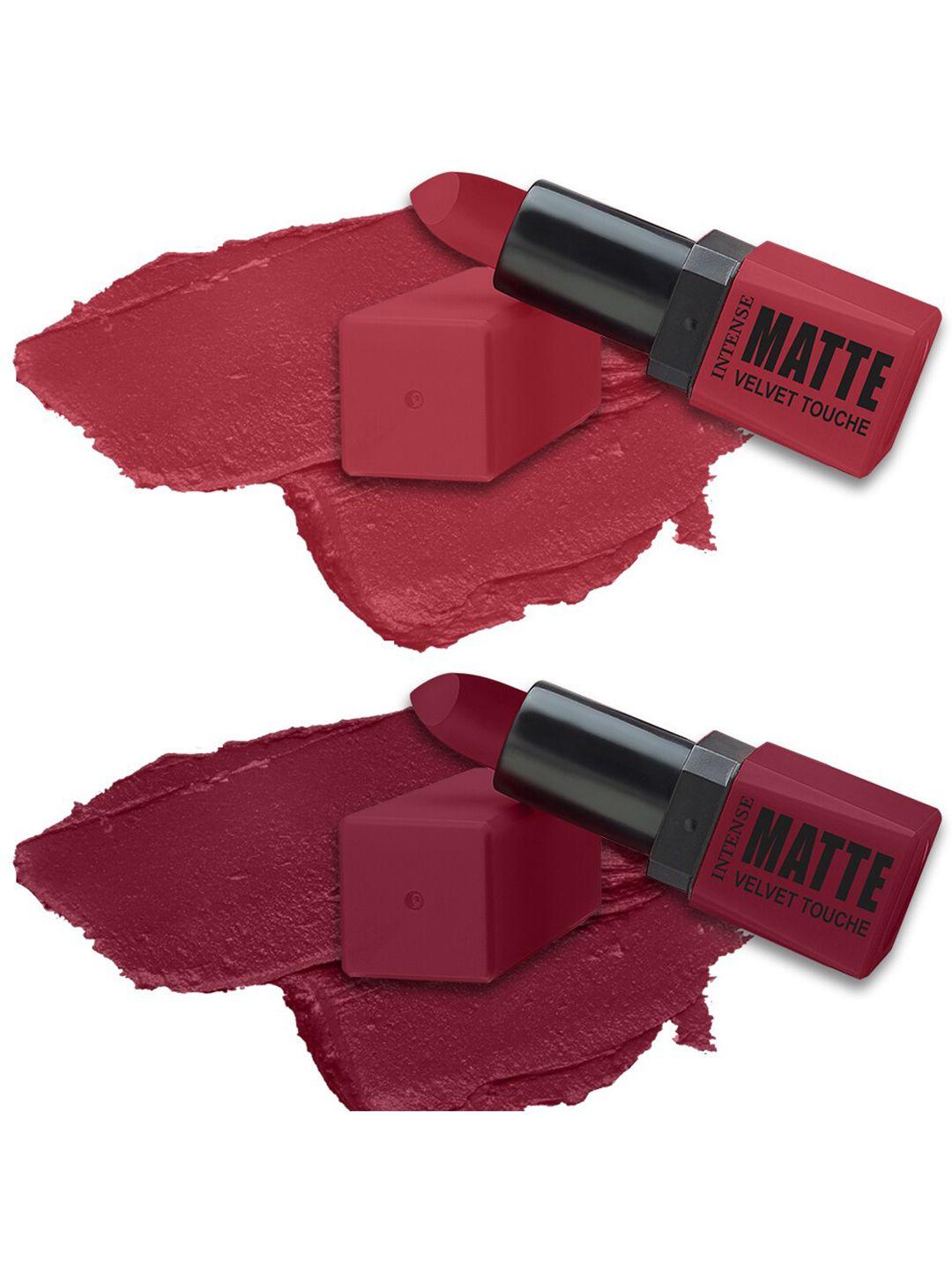 forsure set of 2 long-lasting smooth intense matte velvet touche lipstick - 3.5g each