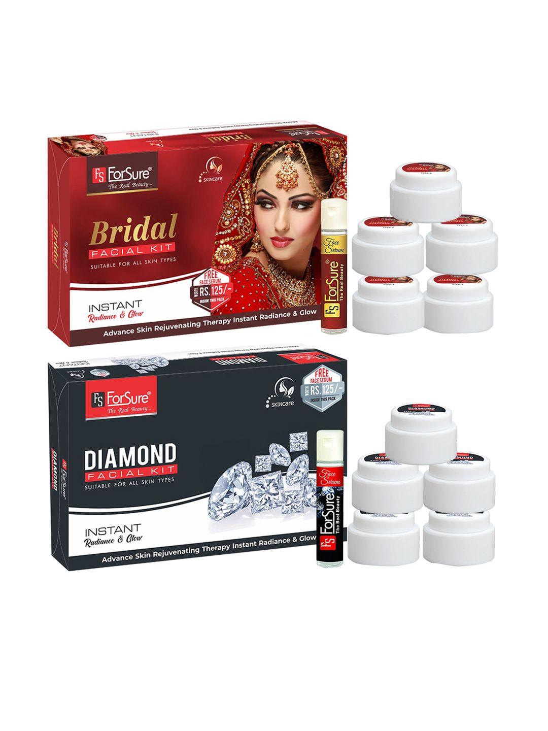 forsure set of bridal & diamond facial kit - 80 g each
