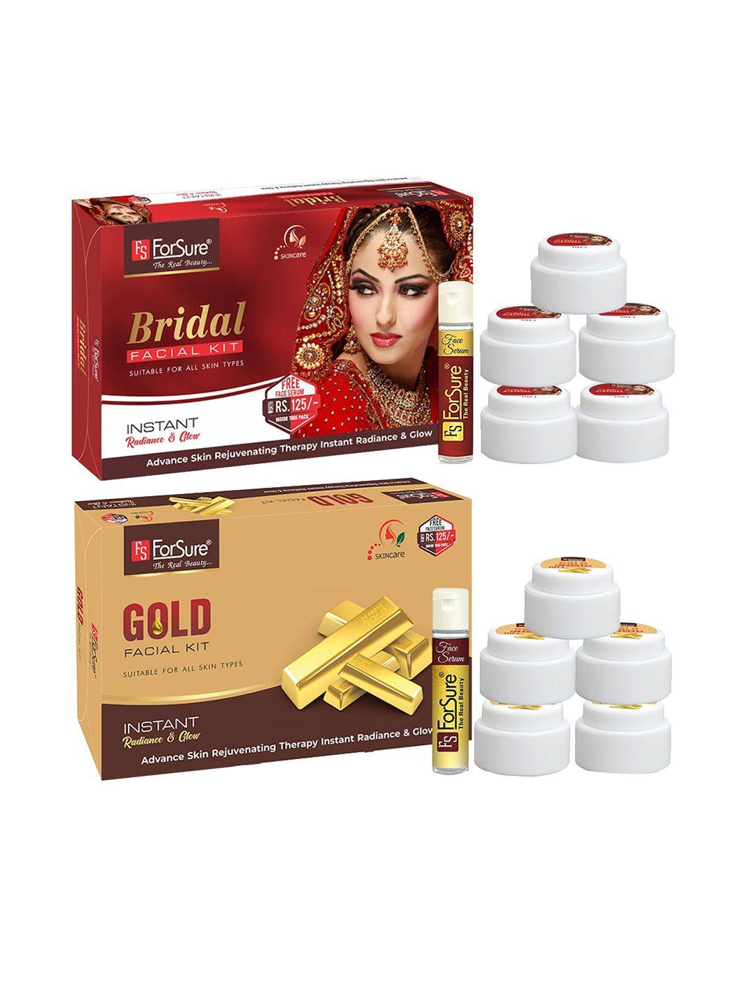 forsure set of bridal & gold facial kits - 80 g each