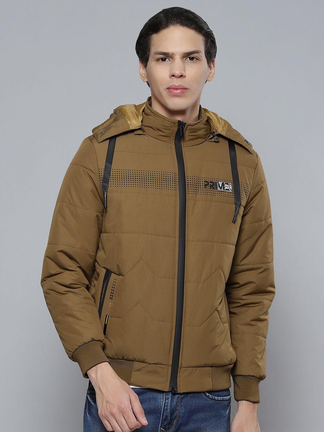 fort collins men brown hooded bomber jacket