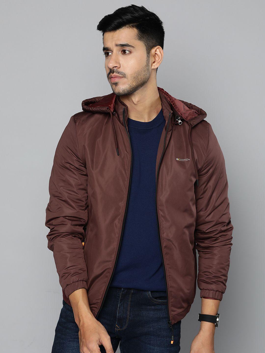 fort collins men burgundy lightweight bomber jacket