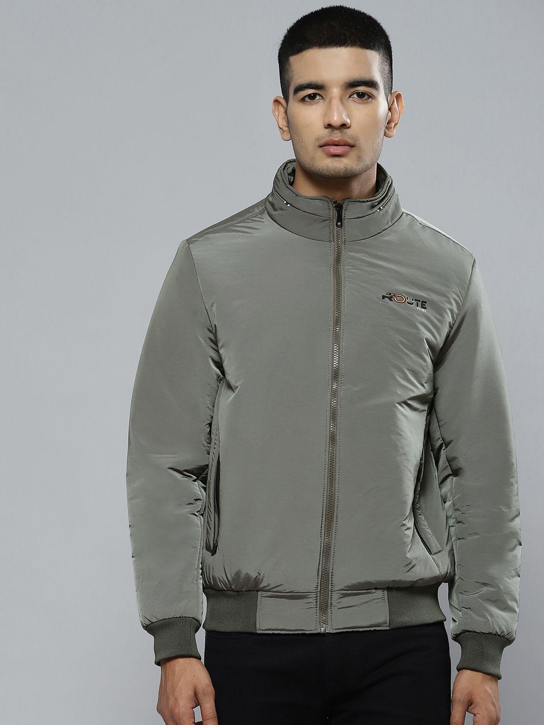 fort collins men grey solid bomber jacket