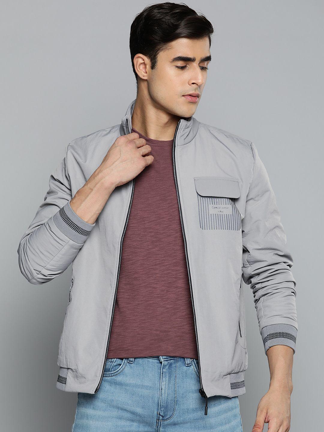 fort collins men grey solid tailored jacket