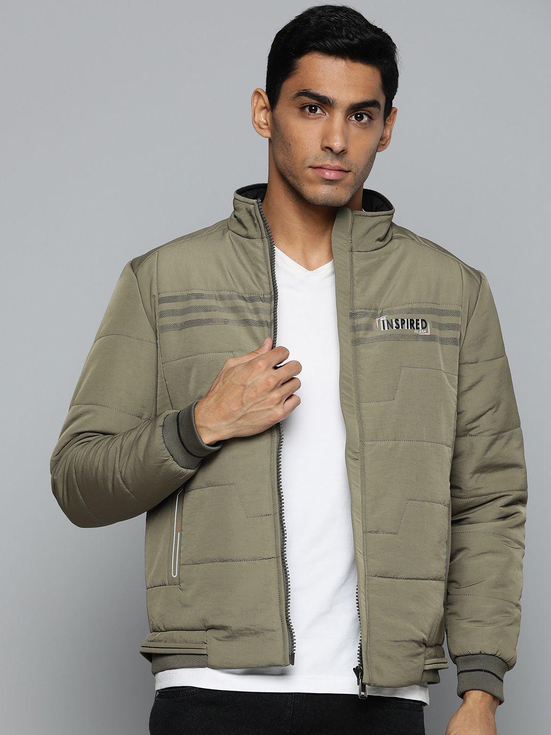 fort collins men olive green solid bomber jacket