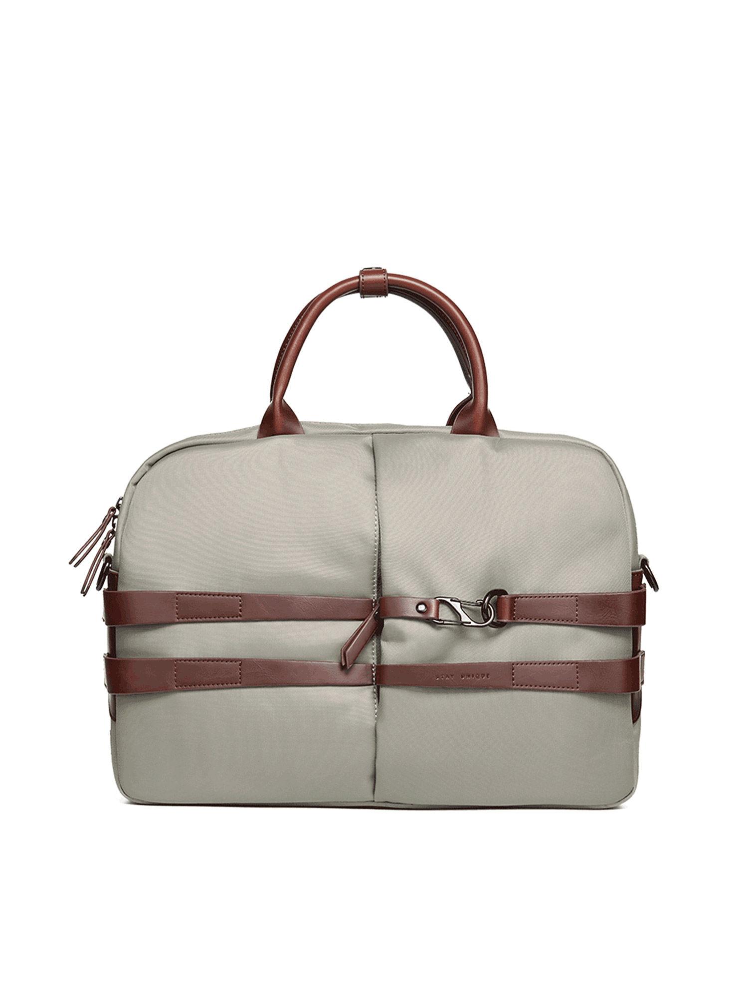 fortunate 2.0, 15.6 inch splash-proof laptop messenger bag with trolley sleeve matt grey