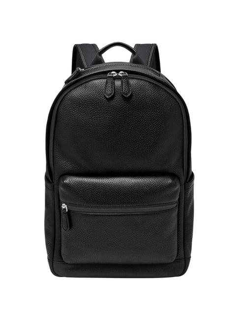 fossil black solid backpack