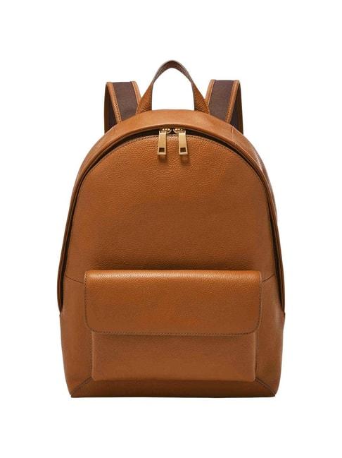 fossil brown solid backpack