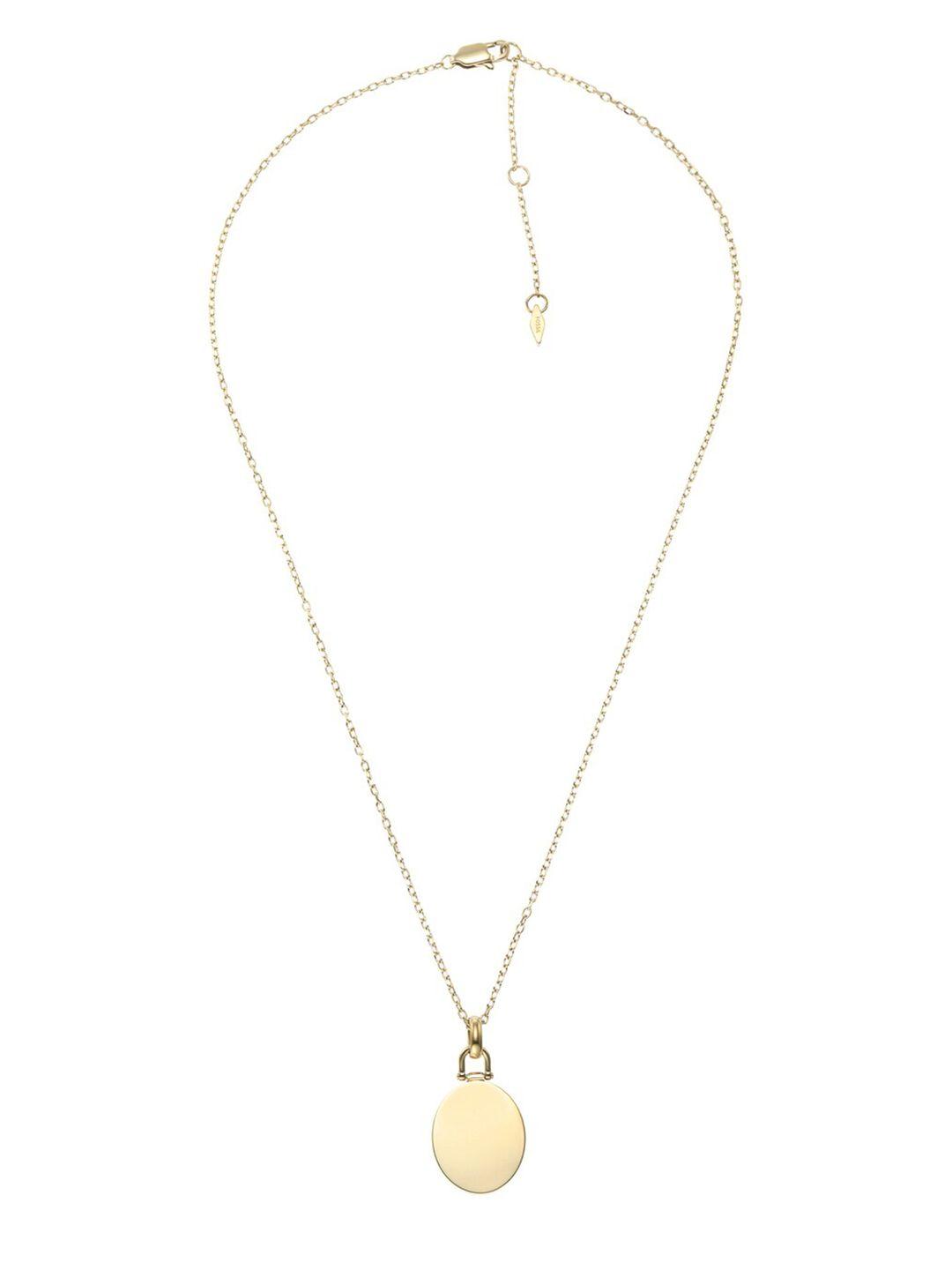 fossil drew gold-plated stainless steel necklace