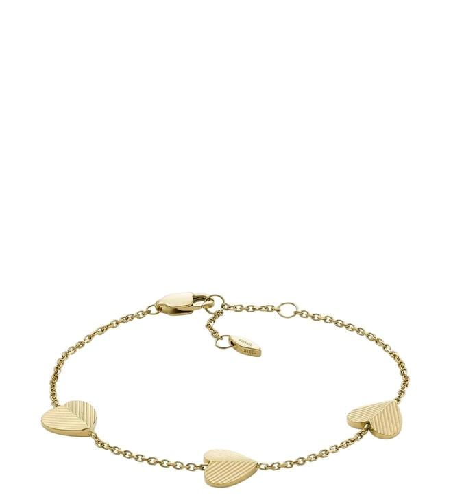 fossil gold harlow heart casual bracelet