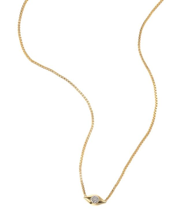 fossil gold sterling chain with pendant