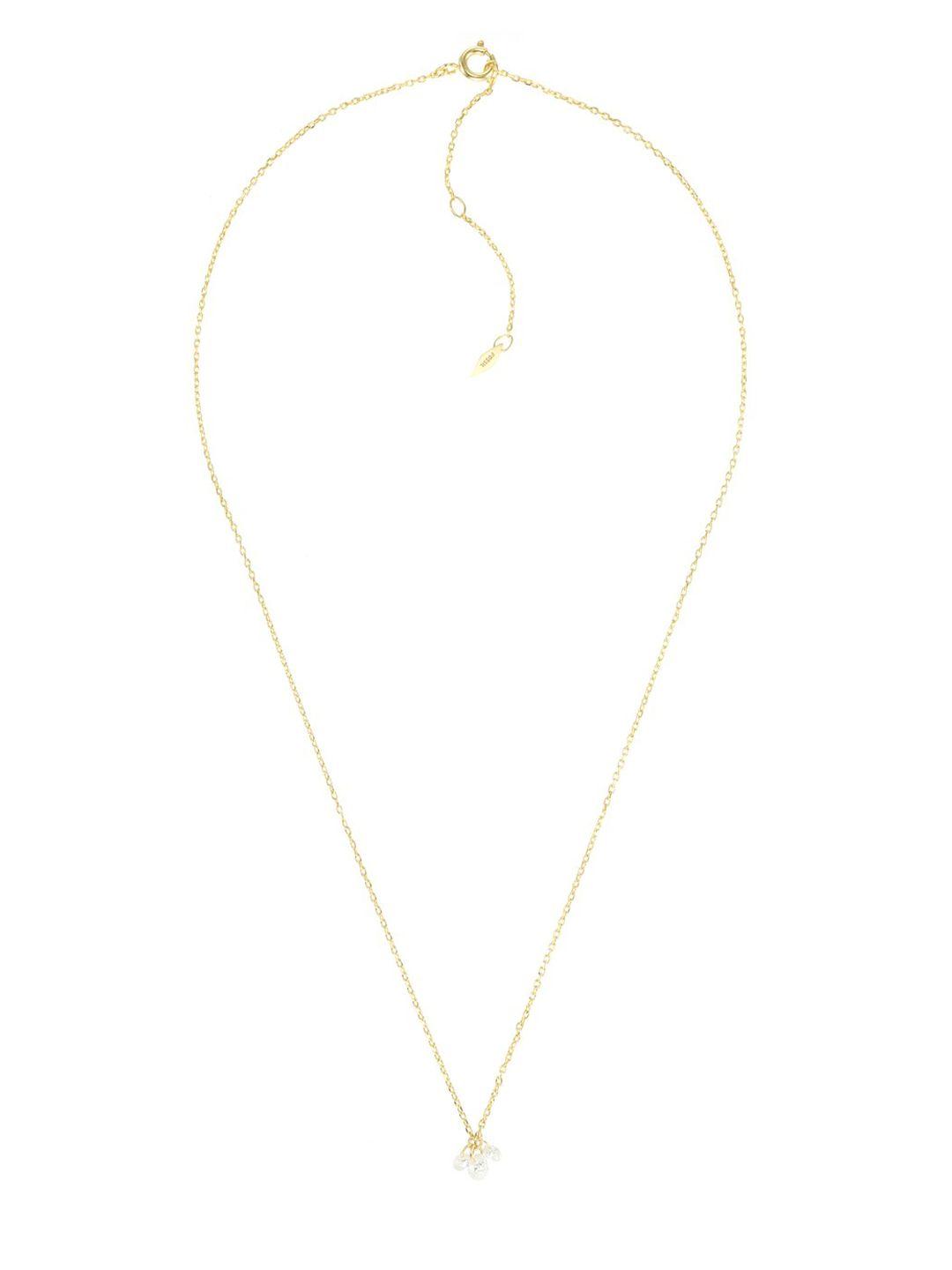 fossil gold-plated brass necklace