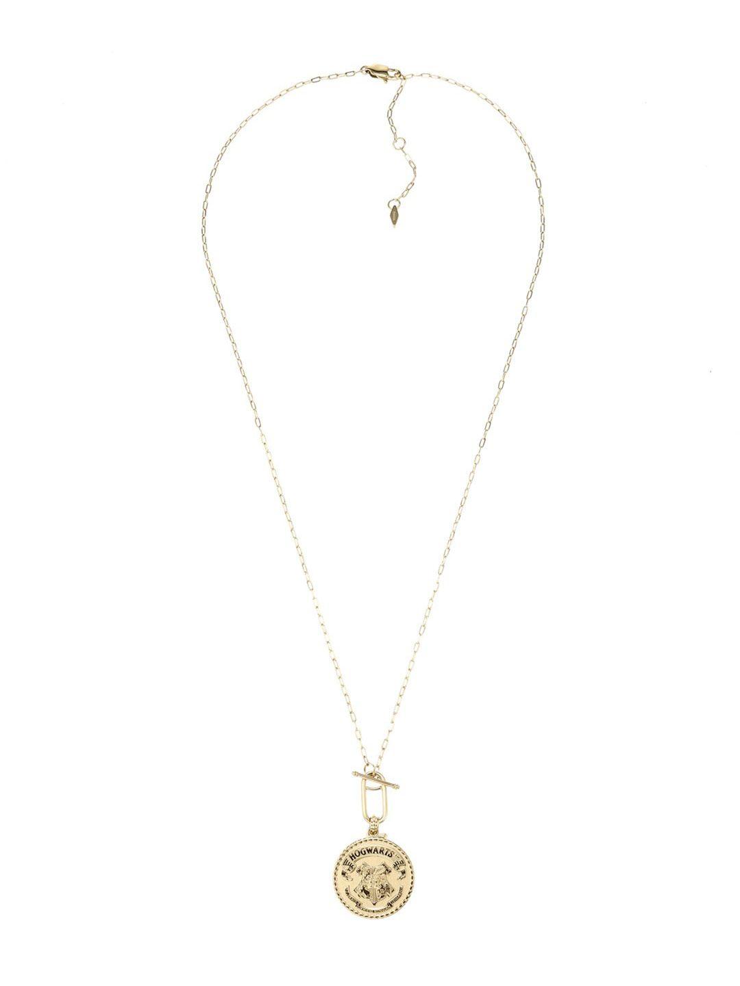 fossil gold-plated minimal necklace