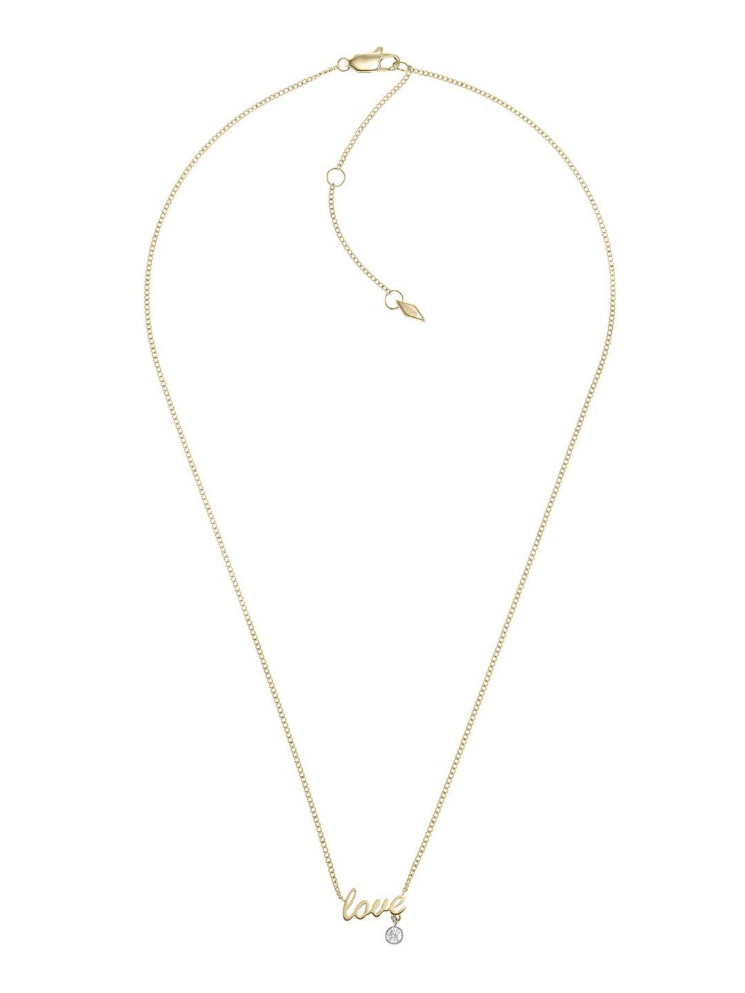 fossil gold-plated stainless steel necklace