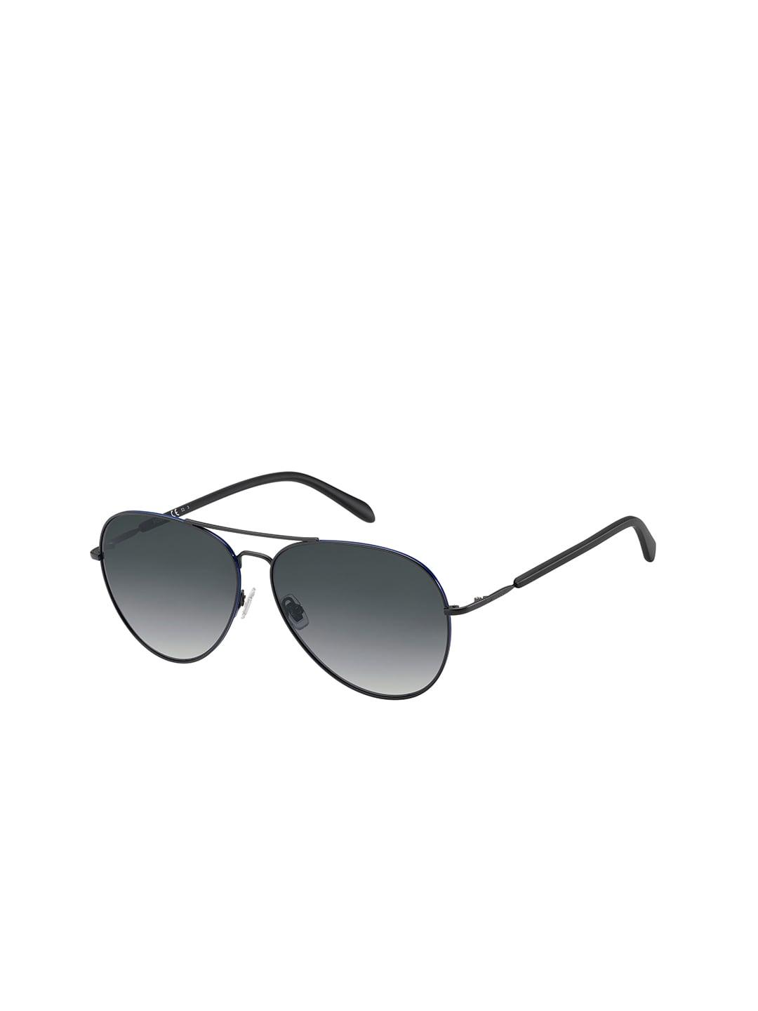 fossil men grey & black aviator sunglasses