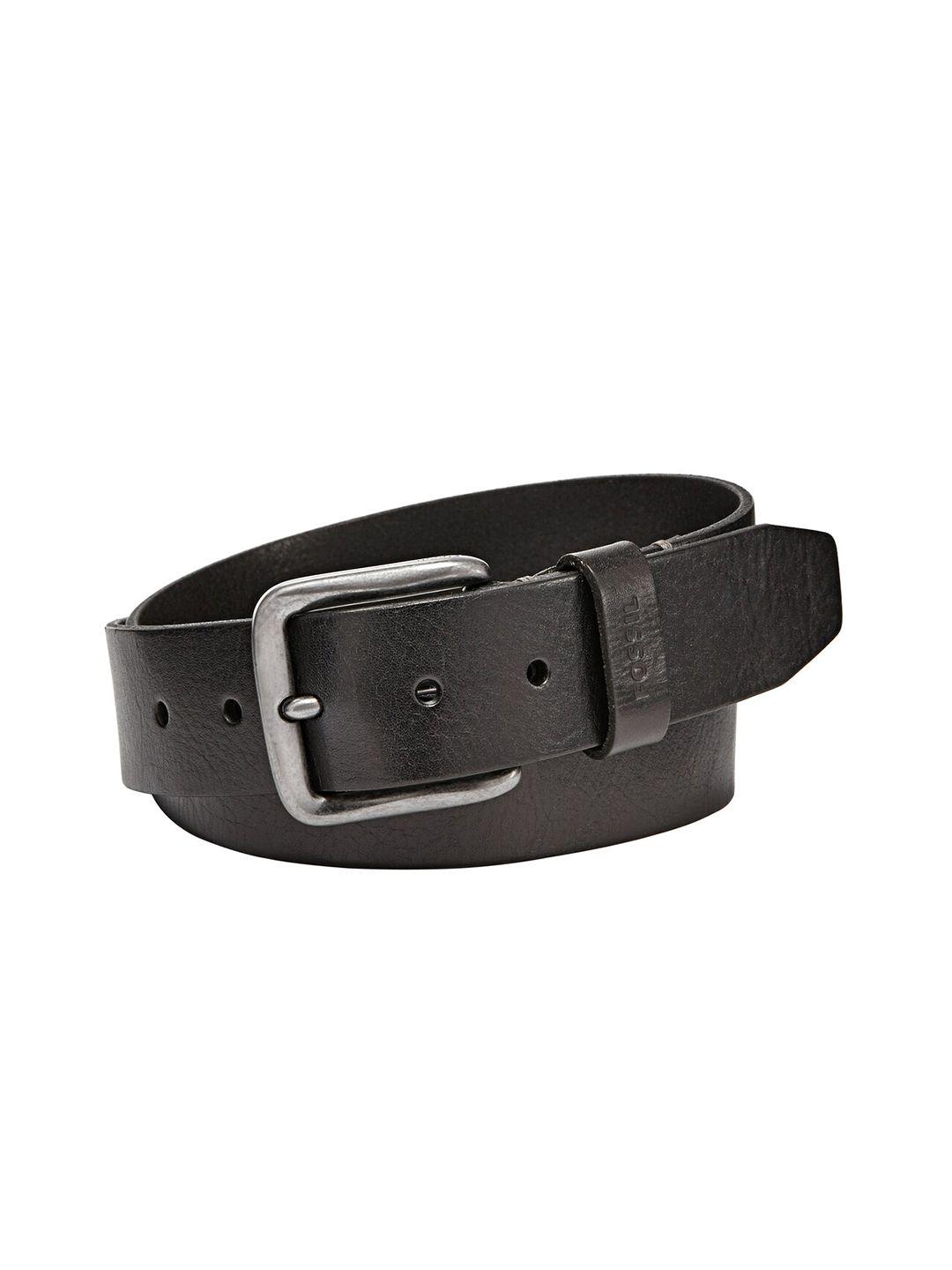 fossil men leather tang slim belt