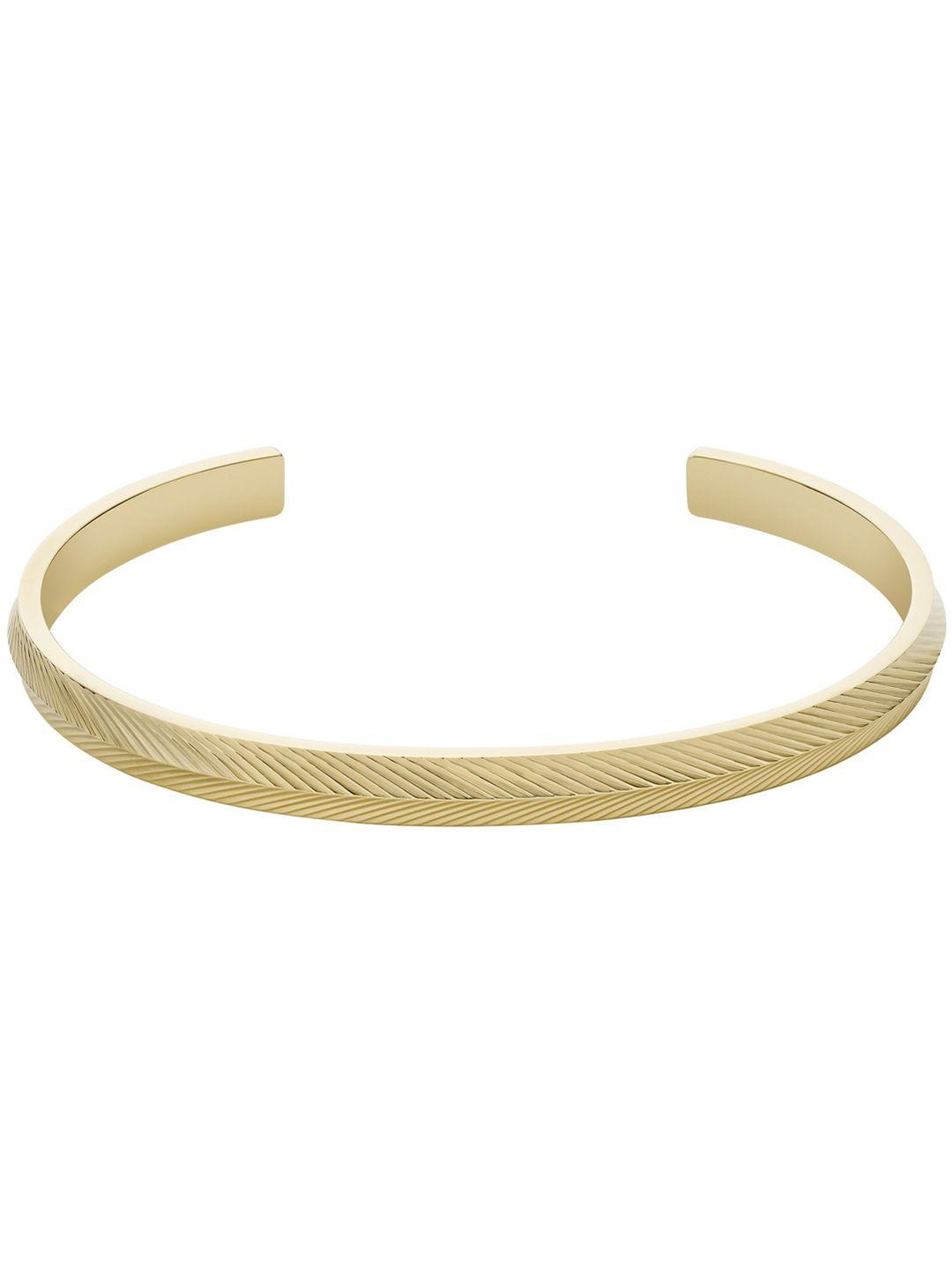 fossil sadie women gold-toned bangle-style bracelet