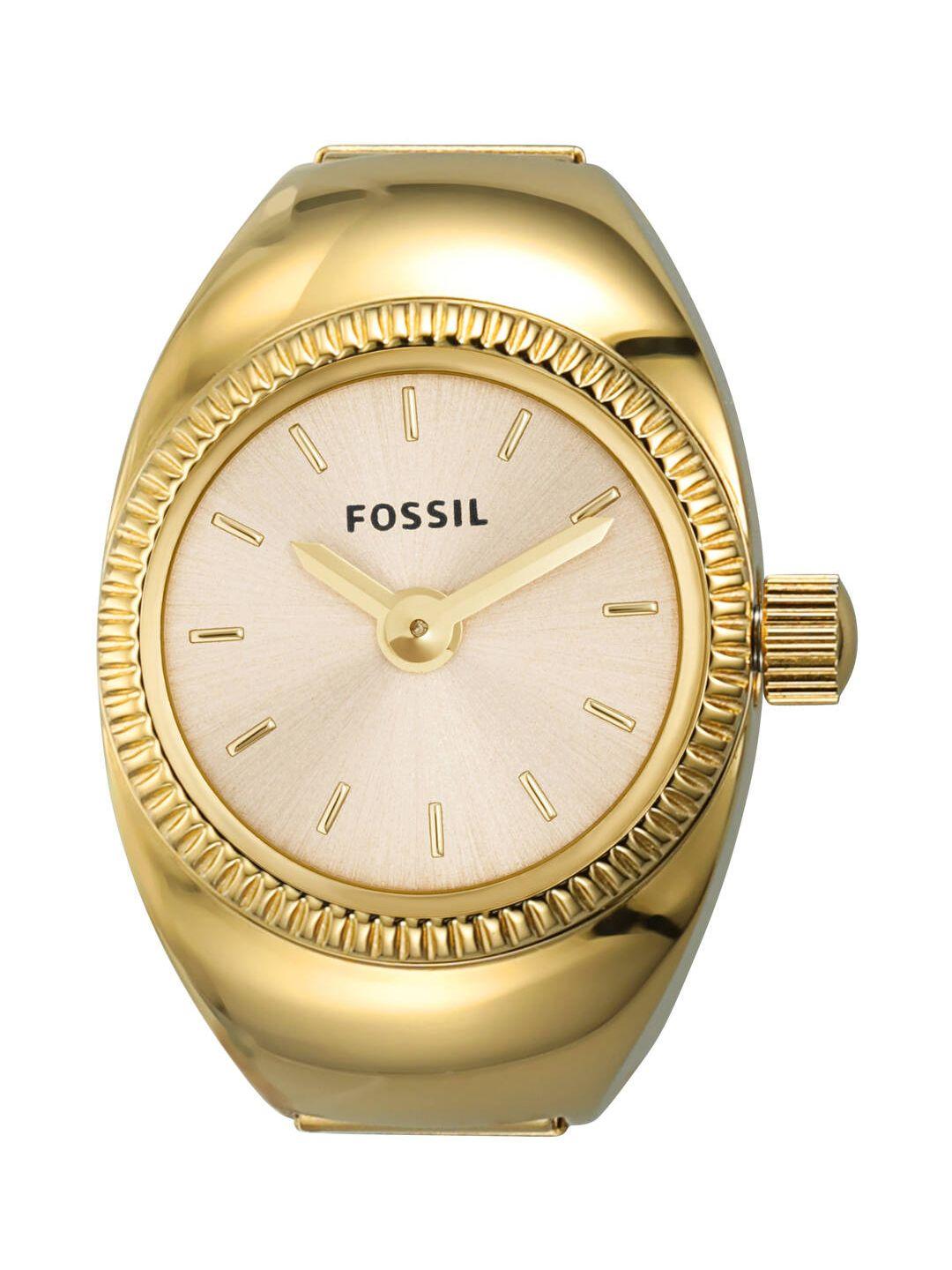 fossil women bracelet style straps analogue ring watch es5246
