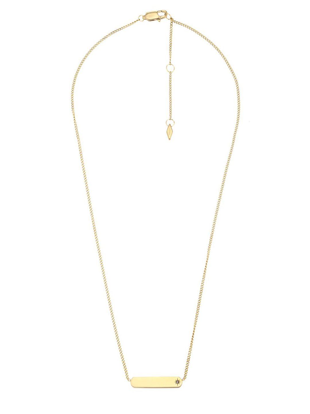 fossil women gold-plated necklace