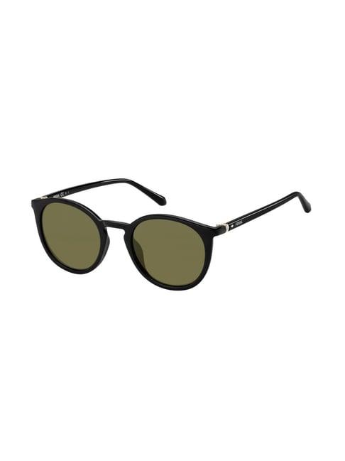 fossil 20226380750qt green round sunglasses