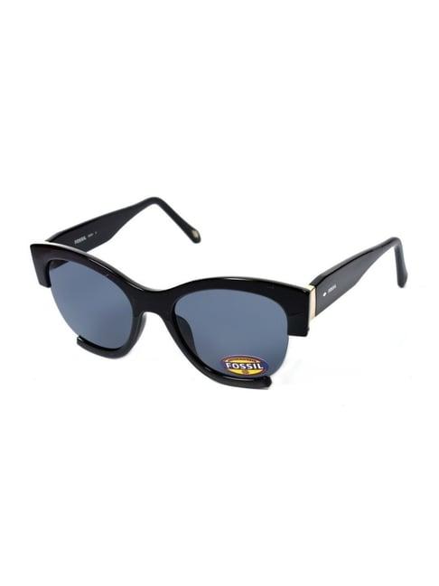 fossil blue cat eye uv protection sunglasses for women