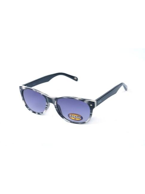 fossil blue square uv protection sunglasses for women