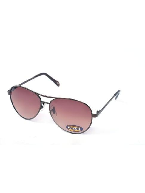 fossil brown aviator uv protection sunglasses for women