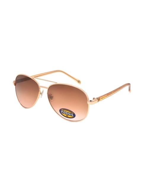 fossil brown aviator uv protection sunglasses for women