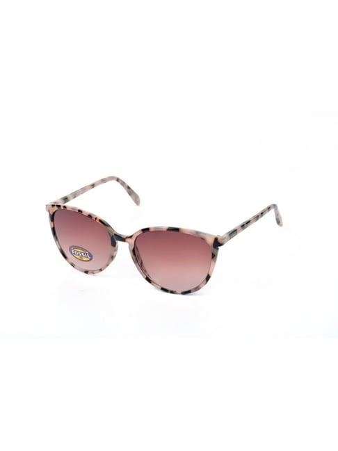 fossil brown cat eye uv protection sunglasses for women