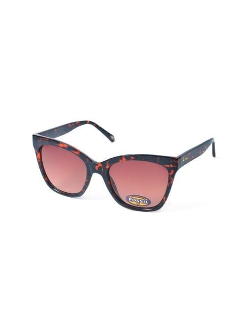 fossil brown cat eye uv protection sunglasses for women