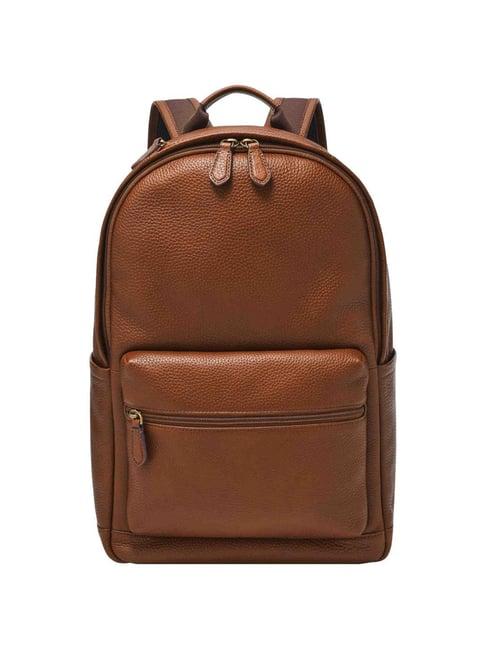 fossil brown solid backpack