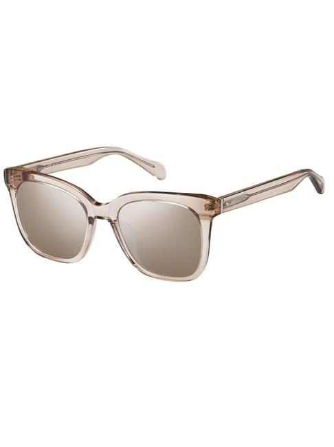 fossil brown square uv protection sunglasses for women